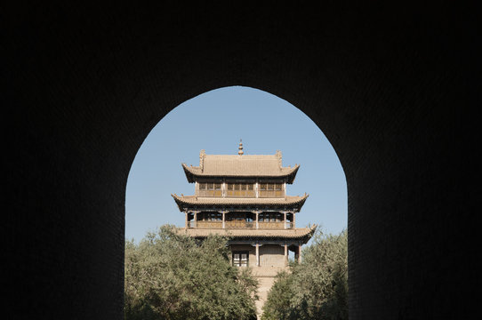 Silk Road Trading Post, Jiayuguan Fort, Gansu, China.