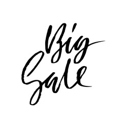 Big sale. Modern dry brush lettering. Handwritten inscription. Ink calligraphy. Vector illustration.
