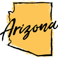Hand Drawn Arizona State Design - obrazy, fototapety, plakaty