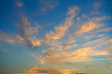 Sunset colorful sky clouds Mexico