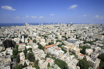 The White City: overlook of Tel Aviv city