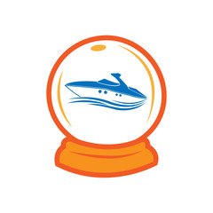 Travel insurance-ship in the magic ball.