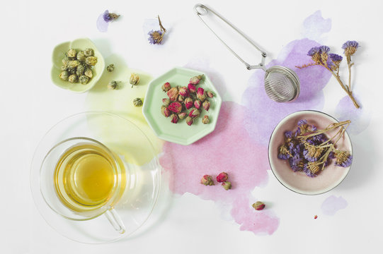 Assorted floral tea