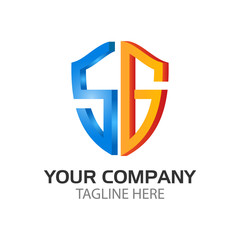 Letter S and G Logo Design. 
