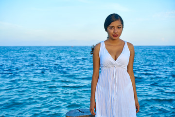 Mexican latin woman in Riviera Maya