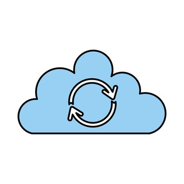 cloud sync refresh backup computing data icon