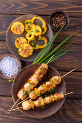 Grilled chicken or turkey kebab