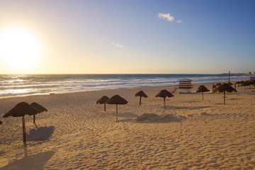Cancun sunrise at Delfines Beach Mexico