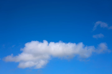 Blue summer sky white cumulus clouds