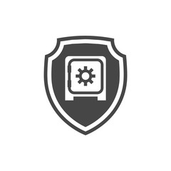 Obraz premium Safe icon, Vector shield icon