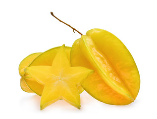 Fototapeta na wymiar star apple tropical fruit isolated on white background