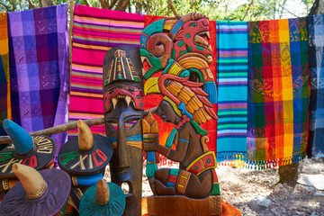 Chichen itza Mayan handcrafts and serapes