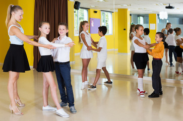 Children  dancing pair dance
