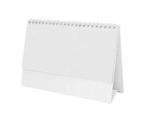 Blank paper desk spiral calendar.