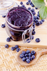 Blueberry fruits jam
