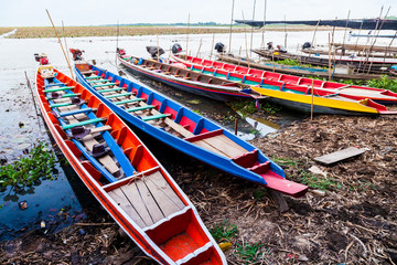 Fototapeta na wymiar Colorful Traditional Vintage boats in Thailand