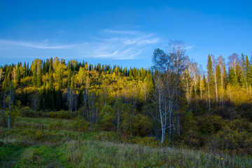 at sunset