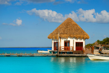 Holbox island pier hut in Mexico