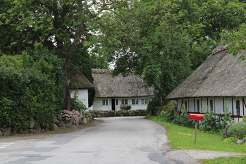 Fototapeta na wymiar The beautiful village Viby in Denmark