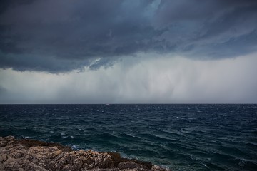 Large storm over the sea photo
