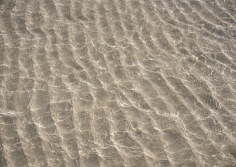 Caribbean transparent water beach reflection