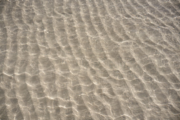 Caribbean transparent water beach reflection