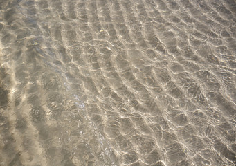 Caribbean transparent water beach reflection