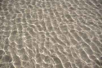 Caribbean transparent water beach reflection