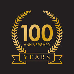 100th anniversary years gold