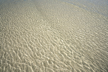 Caribbean transparent water beach reflection