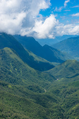 Fototapeta na wymiar Aerial view on magnificent mountain valley
