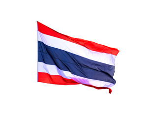 The flag of Thailand, isolate with white background.