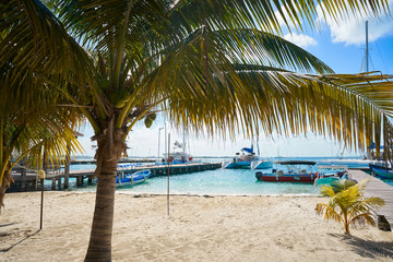 Naklejka premium Isla Mujeres island Caribbean beach Mexico