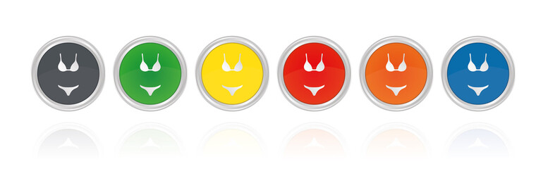 Bikini - Silberne Buttons