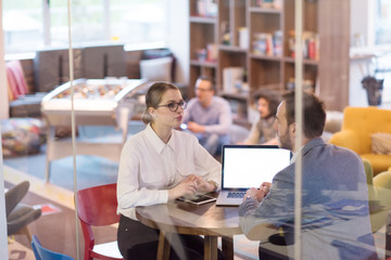 Business team Working With laptop in creative office