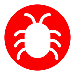 bug red circle icon