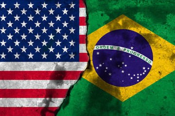 Big crack. Flags: United States, Brazil