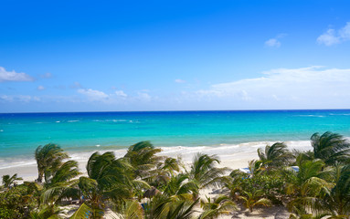 Fototapeta premium Mahahual Caribbean beach in Costa Maya