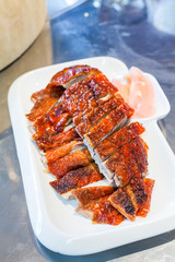Roasted Duck on the Chopping Block