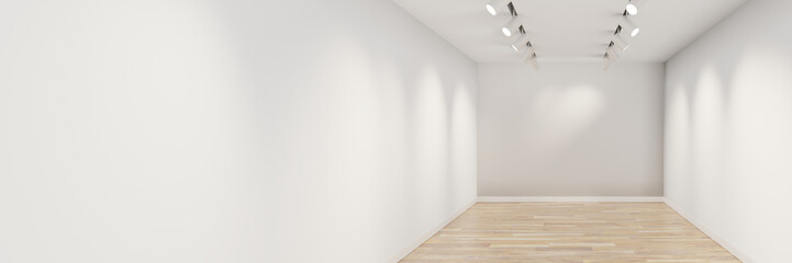 Empty museum showcase with customizable copy space. Original design and 3d rendering