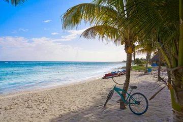 Fotobehang Mahahual Caribbean beach in Costa Maya © lunamarina