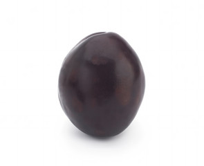 Plums on white background