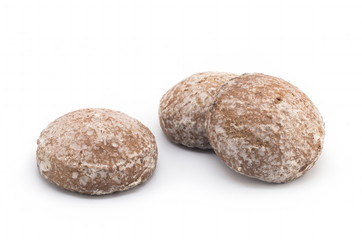 Gingerbread on white background