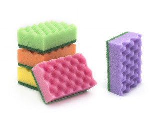 Sponges isolated on the white background