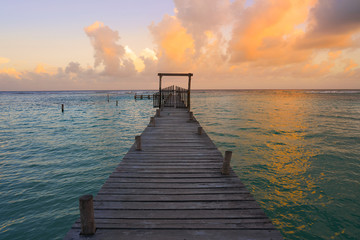 Obraz premium Mahahual karaibska plaża w Costa Maya