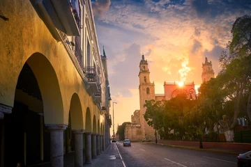 Abwaschbare Fototapete Mexiko Merida San Idefonso Kathedrale Yucatan