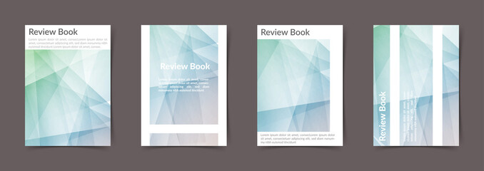 Design review book triangular minimalistic cover template