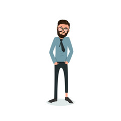 Obraz premium Exhausted and completely wiped out cartoon guy in casual clothes, gesturing. Vector illustration. Modern flat design.
