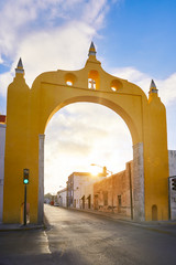 Merida Arco del Puente Arch in Yucatan - obrazy, fototapety, plakaty