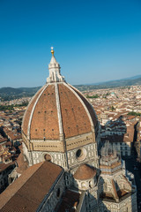Fototapeta premium Aerial view of Florence downtown with Santa Maria del Fiore dome